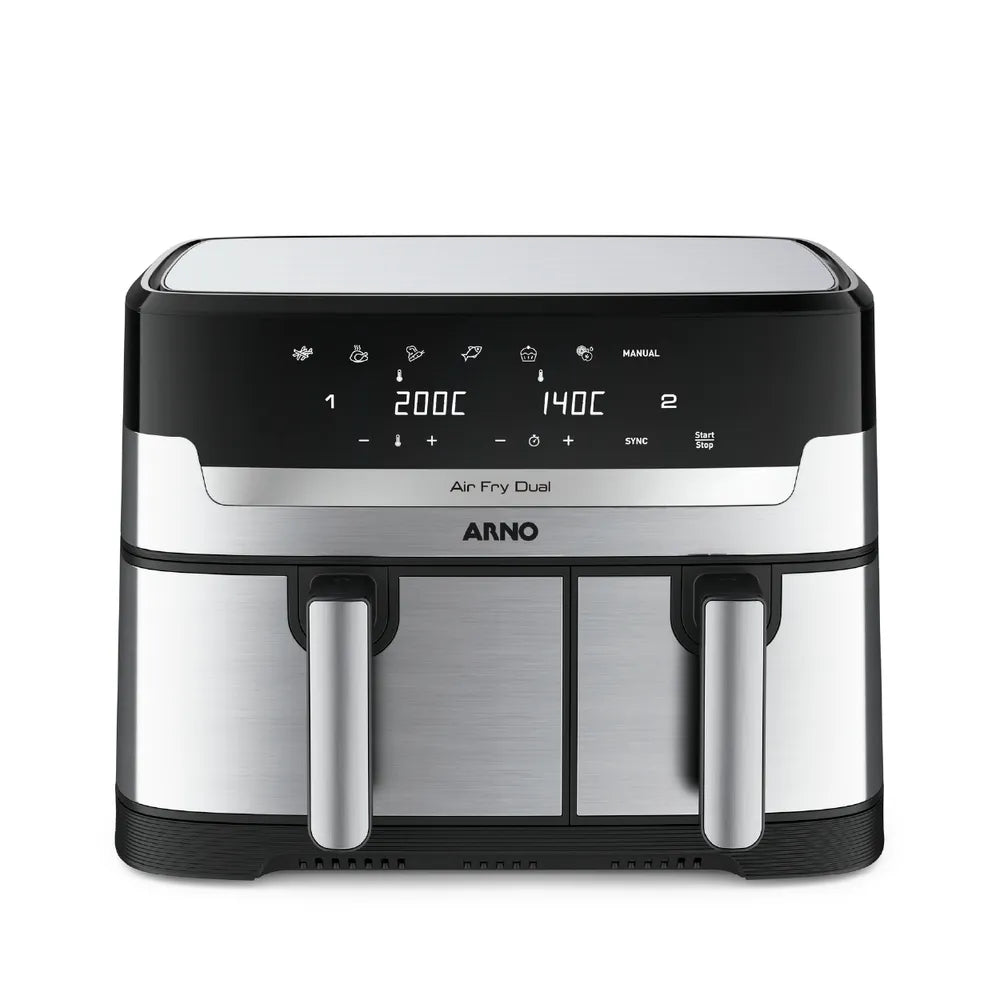 Fritadeira Air Fryer Arno Dual 5,2L+3,1L Inox AFD2