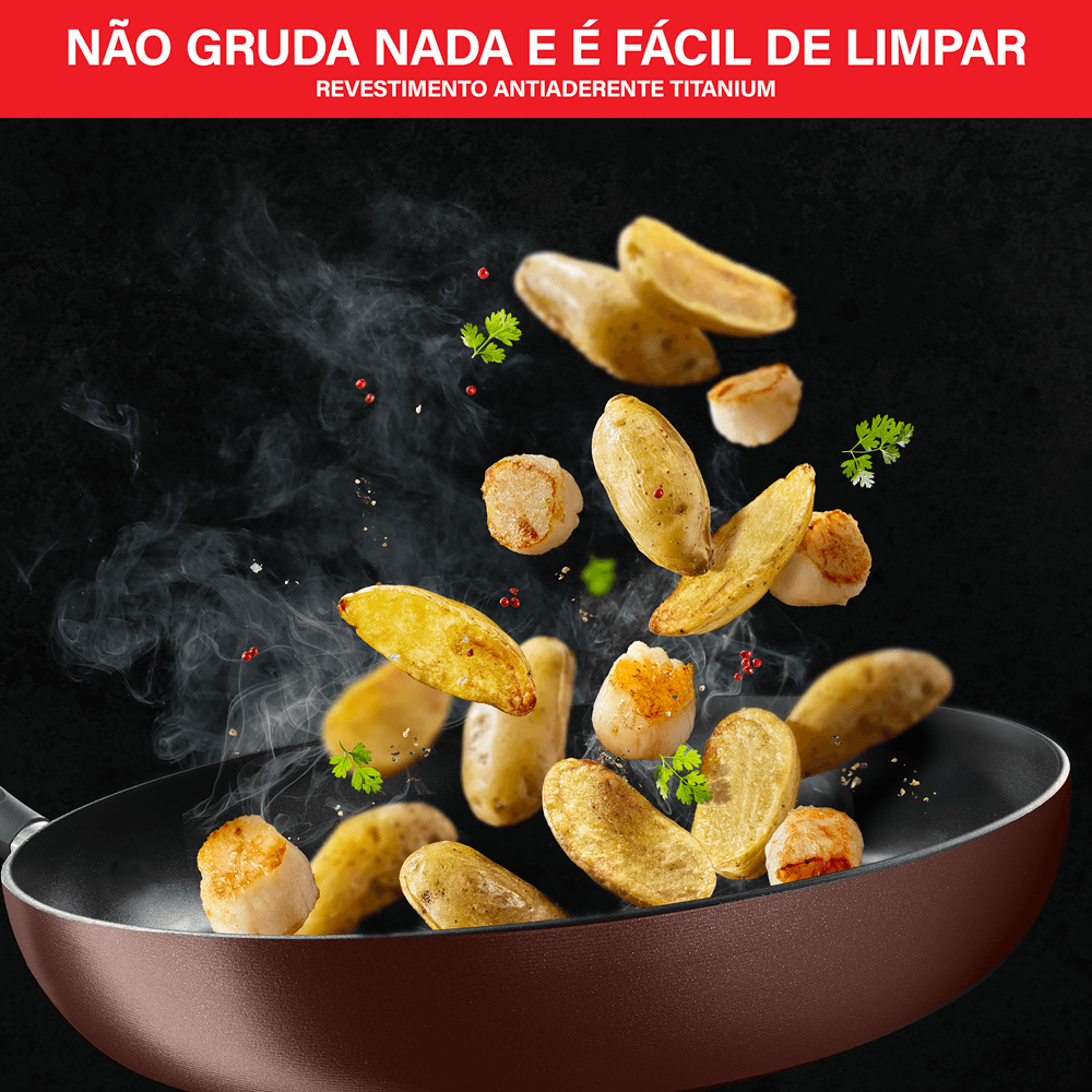 Jogo de Panelas 4 Peças Tefal Day By Day Bronze
