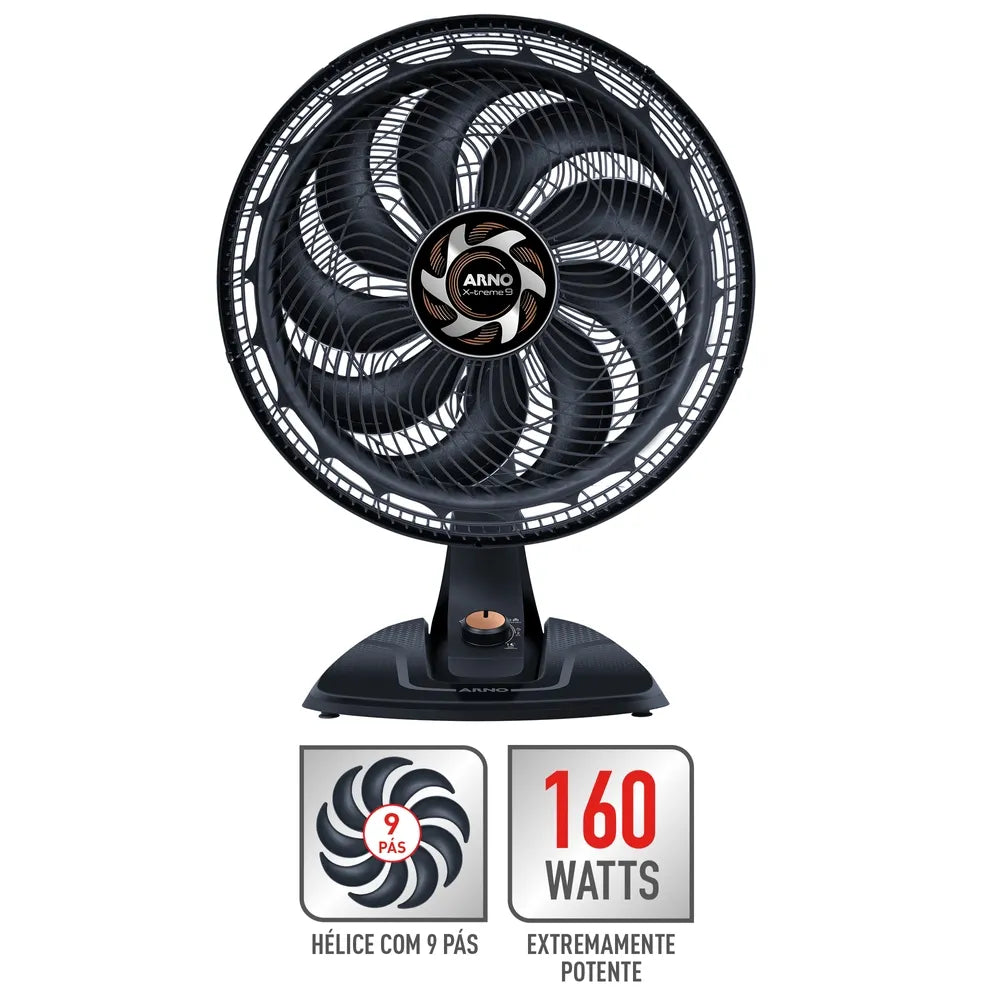 Ventilador de Mesa 40cm X-TREME 9 Pás, 4 Vel, 160W VE94