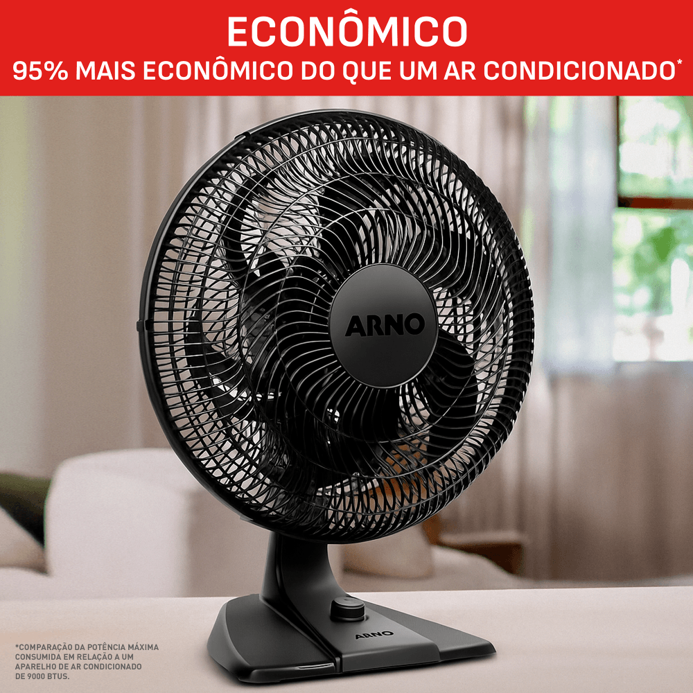 Ventilador de Mesa Essential 40cm, 6 Pás 140W VE2E
