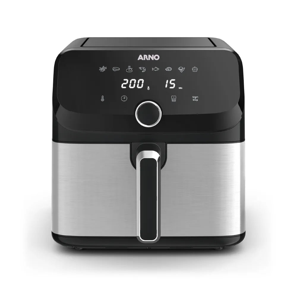 Fritadeira Air Fryer Mega Digital 7,5L Inox AFD7