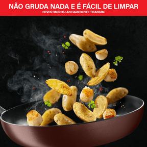Jogo de Panelas 4 Peças Tefal Day By Day Bronze