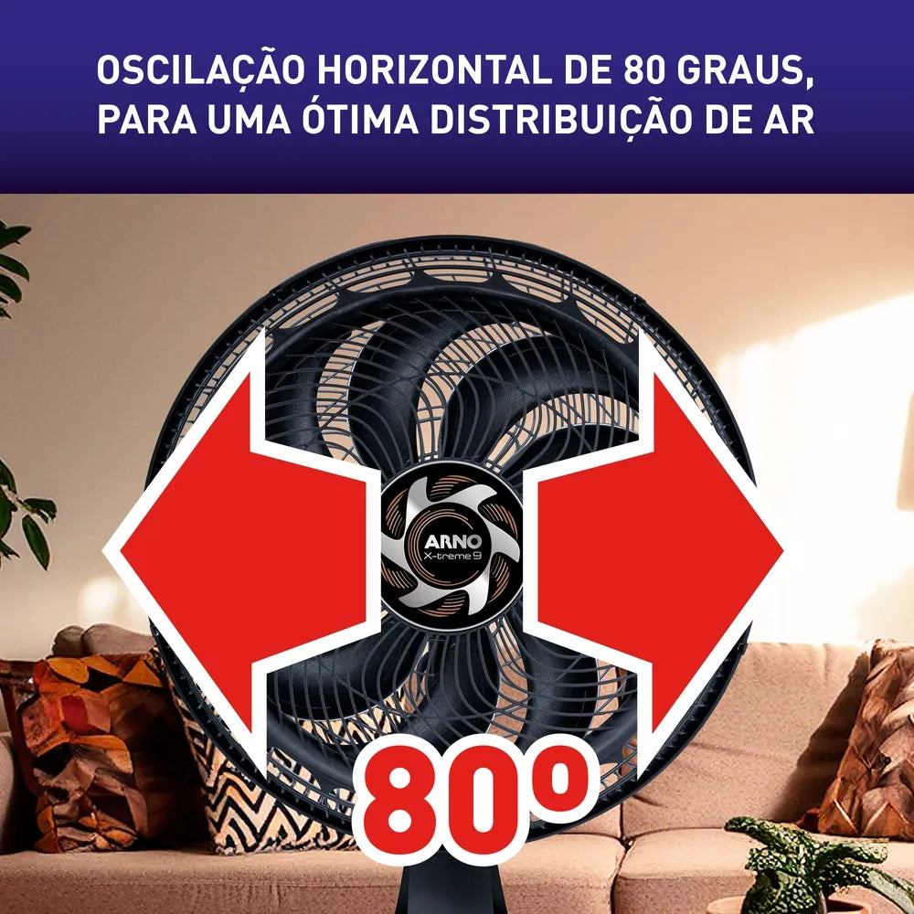 Ventilador de Mesa 40cm X-TREME 9 Pás, 4 Vel, 160W VE94